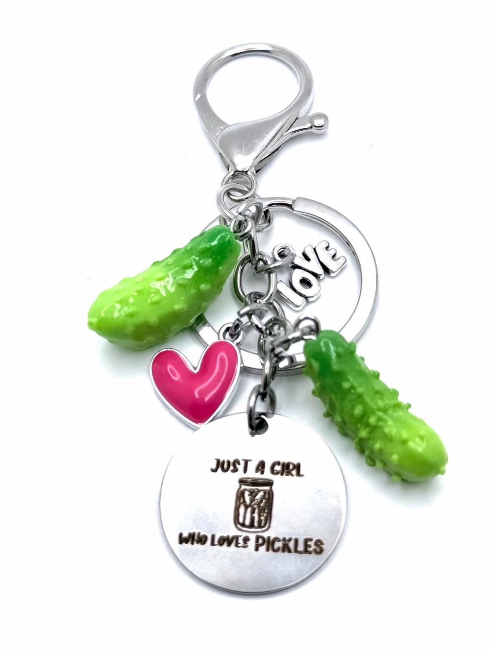 Pickle Lover Keychain Bag Charm Just A Girl Who Loves Pickles
